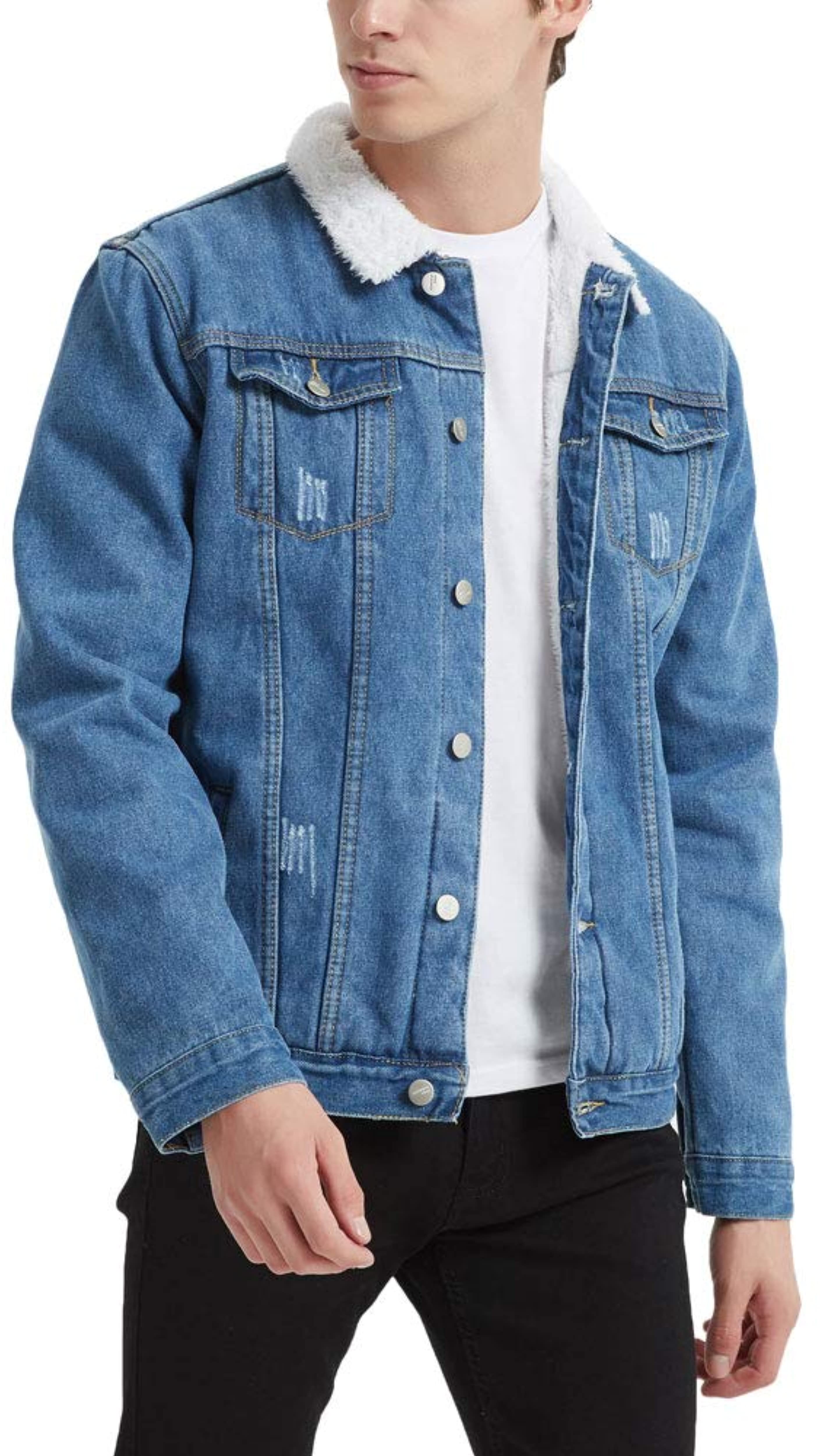 Customized Denim Jacket For Men OEM service Jeans fur Trucker Jacket | Denim  | Pakistan Trade Portal