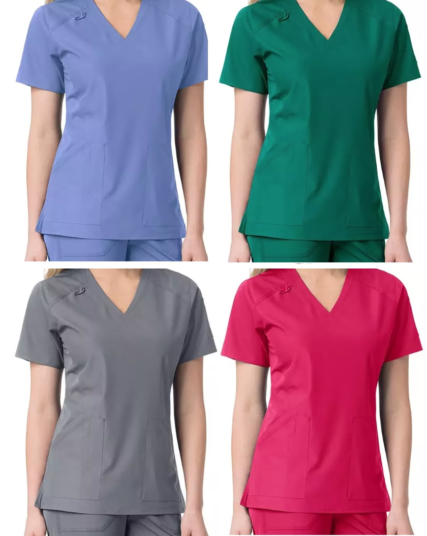 High Quality Multi Pocket V Neck Male Female Medical Dress Medical 