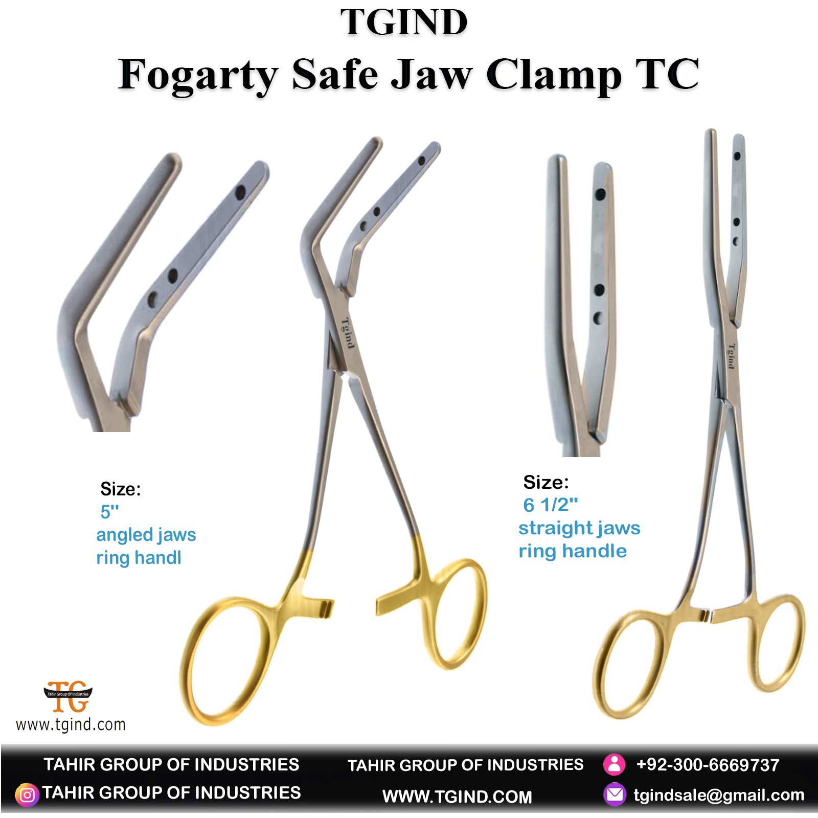 Fogarty Safe Jaw Clamp TC | ENT, Veterinary etc | Pakistan Trade Portal